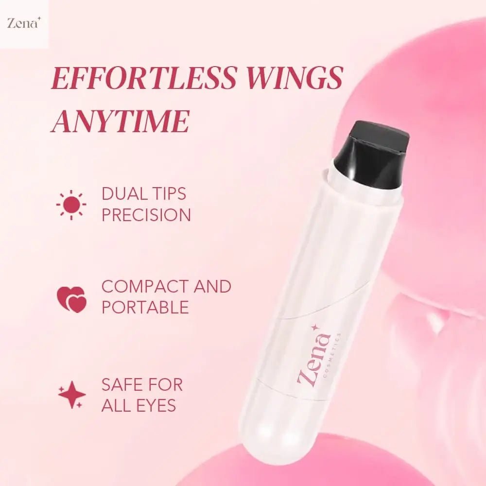 Zena eyeliner stamp application